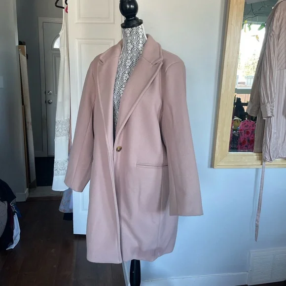 NWT 1X Joe Fresh Coat Jacket. Pinkish Maeve. One Button Closure. Pockets. - Picture 6 of 8